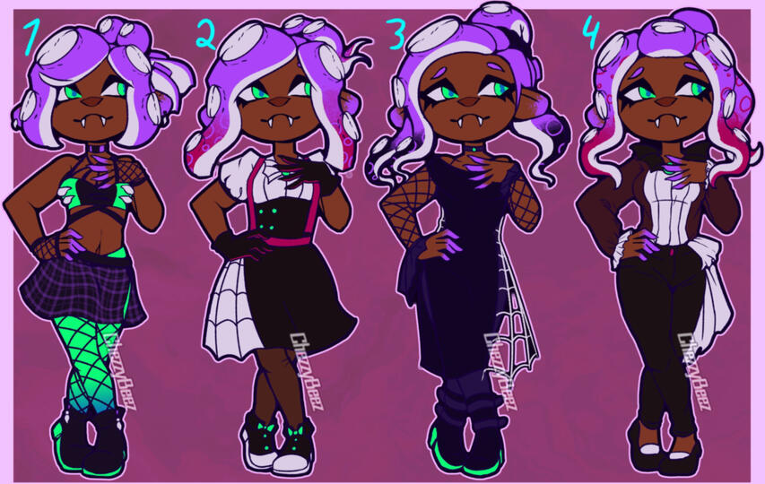 Kimmi alternate designs (original character)